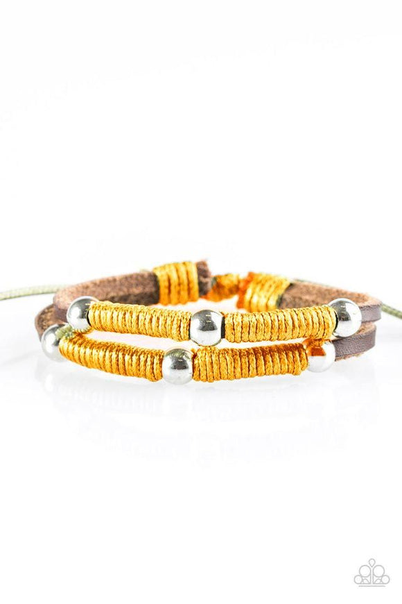 Tell It Hike It Is - Orange Urban Pull Cord Bracelet