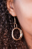Dizzying Dynamics - Rose Gold Earrings
