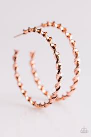 A Whirl And A Twirl - Copper  Hoop Earrings