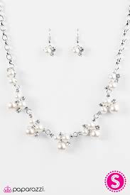 Toast To Perfection - Blockbuster - White/Silver Necklace