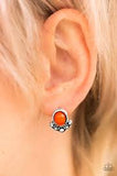 Tropical Tease - Orange Post Earring - Box 1 - Orange