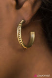 Glitter Glam - Brass Hoop Earring