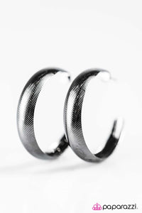 HOOP-ed Up - Black Hoop Earring