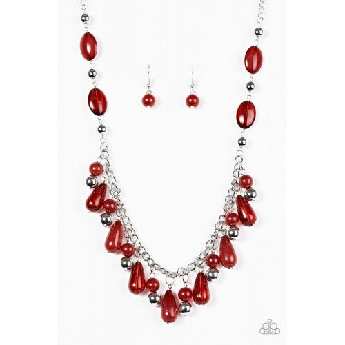 Hue's She ? - Red Necklace - Box 6 - Red