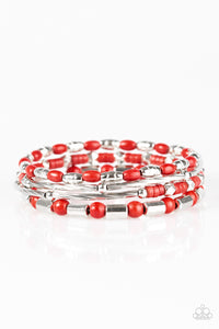 Just Congo With It - Red Stretch Bracelet