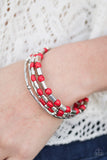 Just Congo With It - Red Stretch Bracelet
