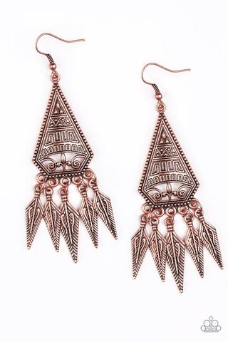 Me Oh MAYAN - Copper Earring