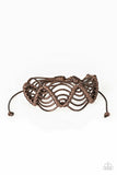 Rise To The Bait - Dark Brown Urban Pull Cord Bracelet