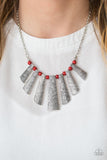 Sassy Stonehenge - Red Necklace - Box 7 - Red