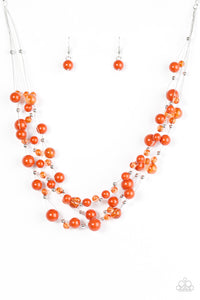 Set The World on WIRE - Orange Necklace - Box 1 - Orange