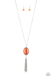 Tasseled Tranquility - Orange Necklace - Box 5 - Orange