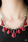 This Side Of Malibu - Red Necklace - Box 6 - Red