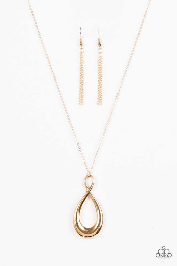 Twisted Tranquility - Gold Necklace