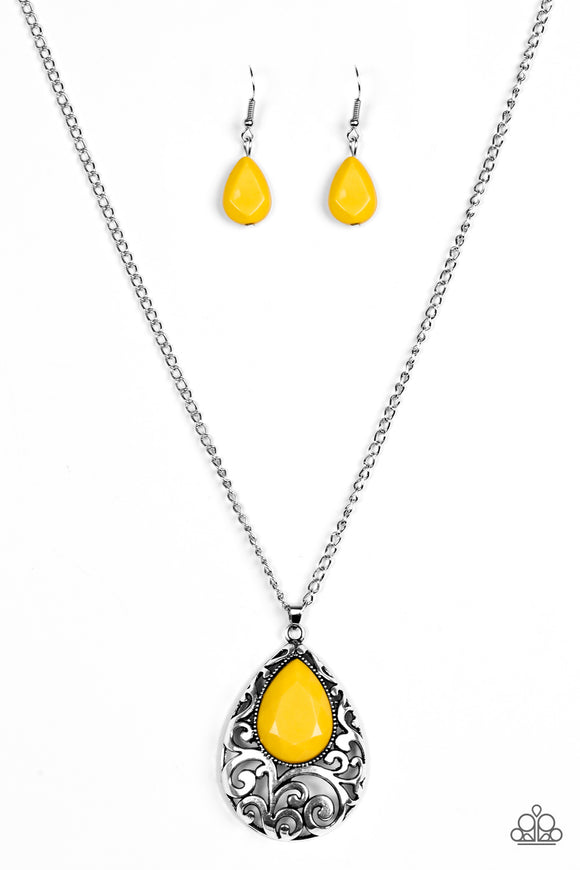 Voguish Vanity - Yellow Necklace - Box 2 - Yellow
