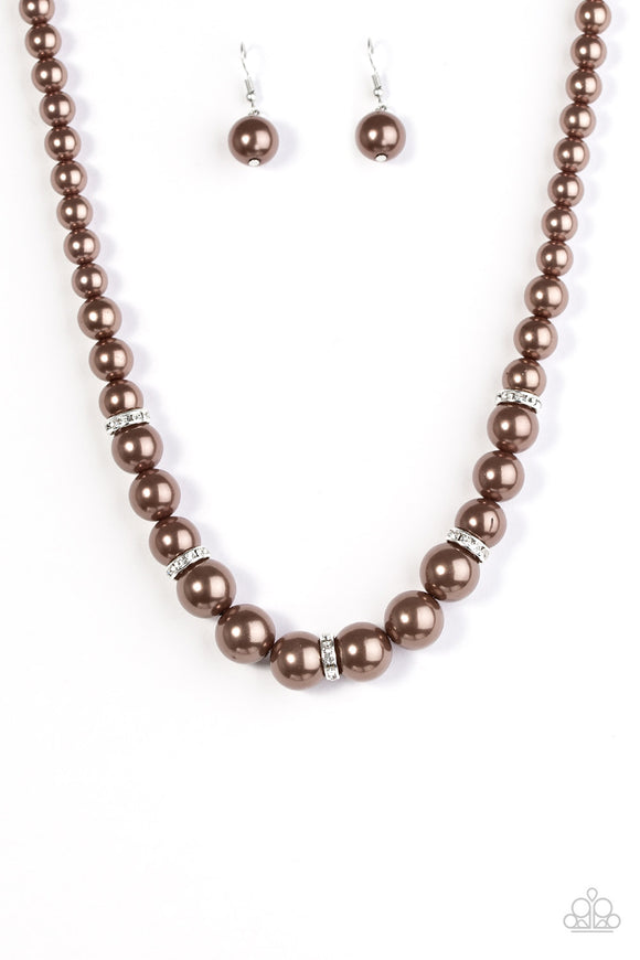 You Had Me At Pearls - Brown Necklace - Box 2 - Brown